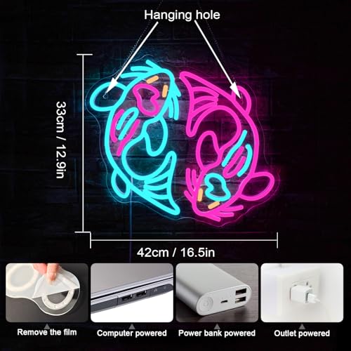 WLHOPE Mushroom Frog Neon Light for Wall Decor LED Sign C930185