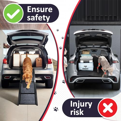 PENSUN Dog Ramp for Car, 67" Foldable Pet Ramp with Non-Slip Surface for Medium & Large Dogs A525