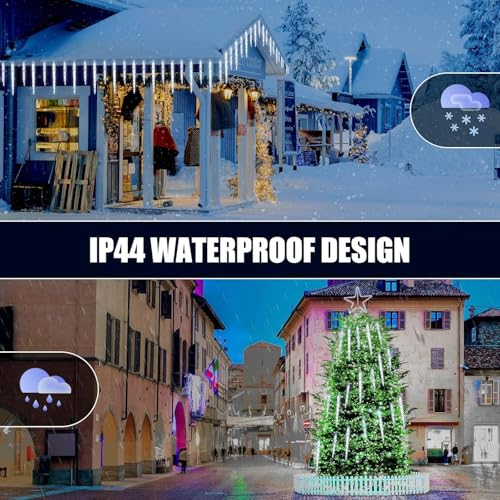 Icicle Lights for Outside with Remote, 30ft 150 LED, Cool White X82678