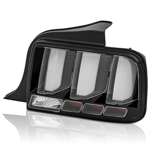 LED Tail Lights for 2005-2009 Ford Mustang, Black Housing Clear Lens B2978
