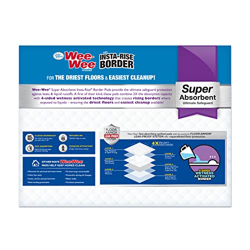 Four Paws Wee-Wee Super Absorbent Pee Pads for Dogs, Unscented, 22" x 23" (50 Count) P766631