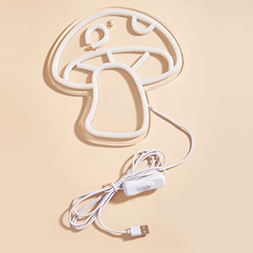 LED Neon Mushroom Sign USB Powered Night Light for Kids Room Decor F370