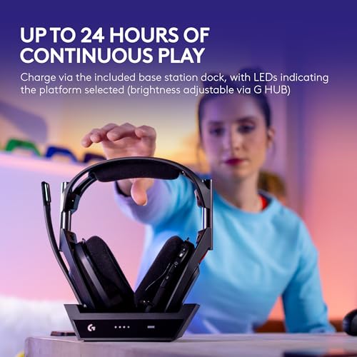 Logitech G Astro A50 Wireless Gaming Headset + Base Station for PS5, Xbox, PC V69935