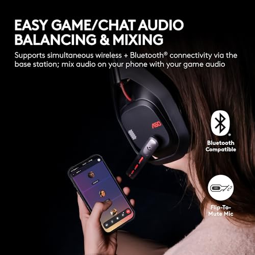 Logitech G Astro A50 Wireless Gaming Headset + Base Station for PS5, Xbox, PC V69935
