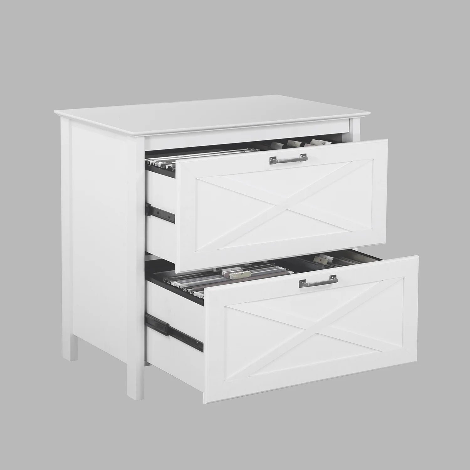 Saint Birch Liam Wood White 2-Drawer File Cabinet N9733