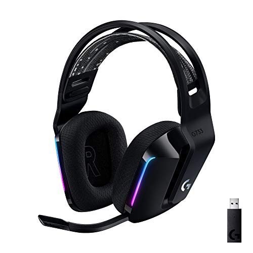 Logitech G733 Lightspeed Wireless Gaming Headset – Black, PC, PS5, PS4, Switch F9206