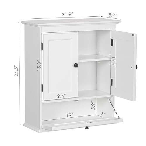 Spirich Small Wall Mounted Bathroom Cabinet, White E7850