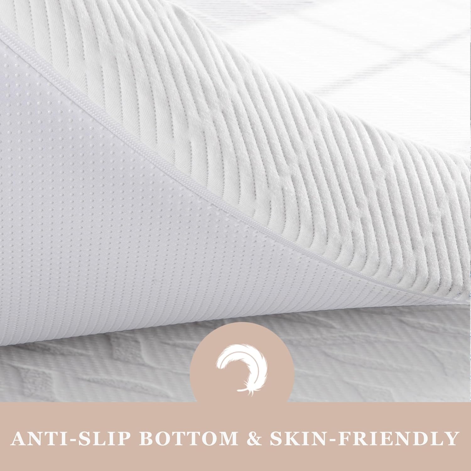 BedStory 4 Inch Firm Gel Memory Foam Mattress Topper Twin Size T358499