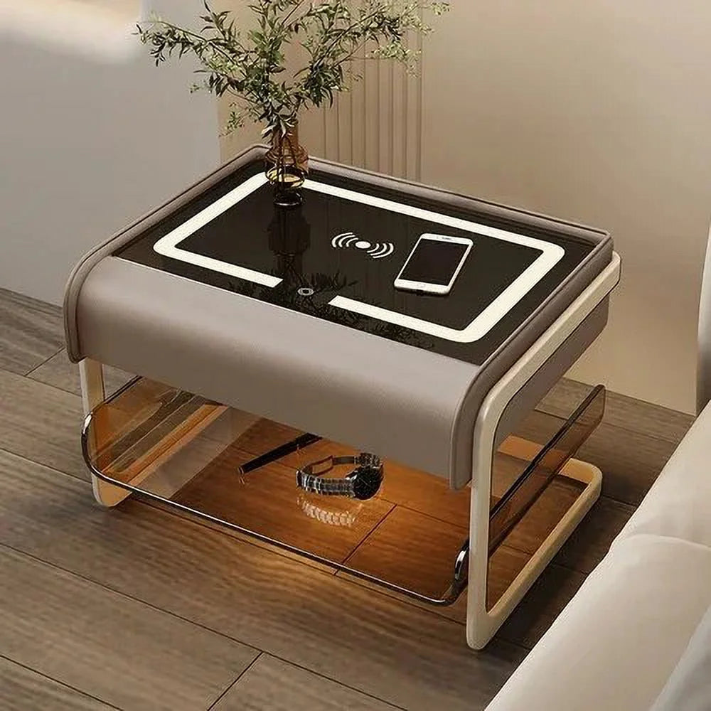 Acrylic Wireless Charging Bedside Table WKNS Q181556