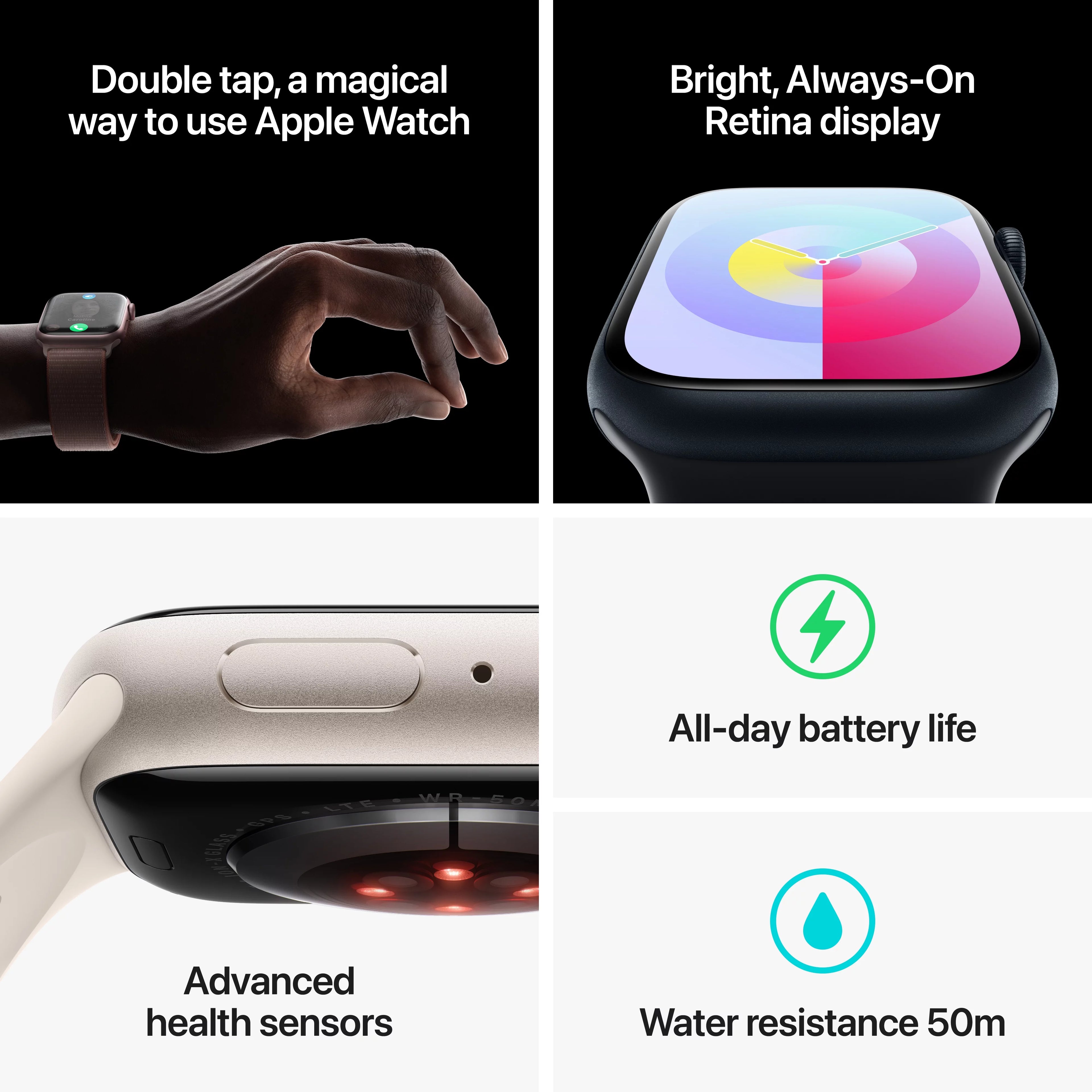 Apple Watch Series 9 GPS + Cellular 45mm Midnight Aluminum Case with Sport Band U141782