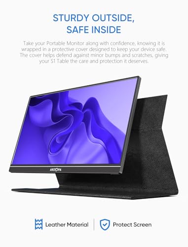 ARZOPA 15.6'' FHD 1080P Portable Monitor with Kickstand, IPS Display, USB-C & HDMI J54429