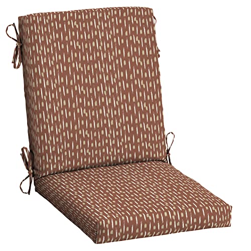 Arden Outdoor Dining Chair Cushion, 20 x 20, Rain-Proof, Peacock Blue Green Texture J4105