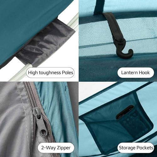 4 Person Pop Up Tent Waterproof Automatic Setup for Camping E652949