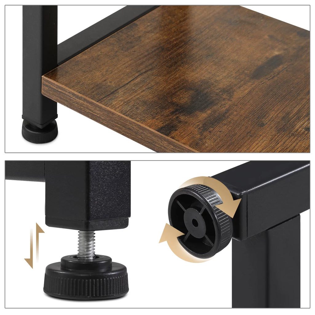 MoNiBloom Computer Desk & Chair Set with Bookshelf, Black N757916