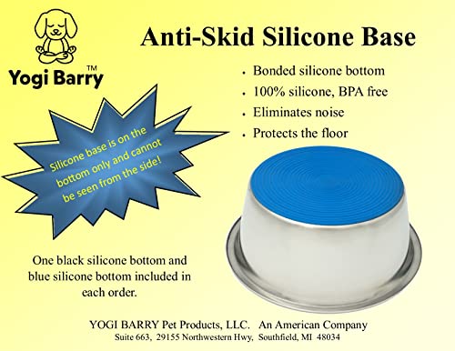 Stainless Steel Dog Bowl with Non-Skid Base, 2 Pack X2796