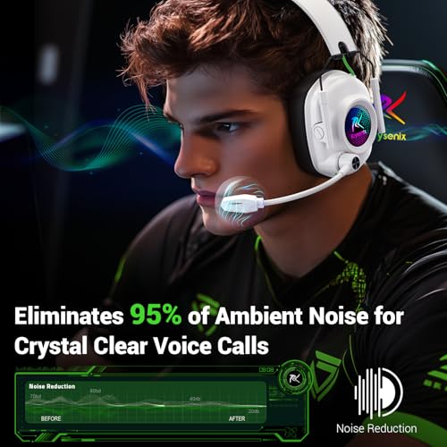 Wireless Gaming Headset with Noise Canceling Mic for PC, PS5, PS4, Switch, Mac B84241
