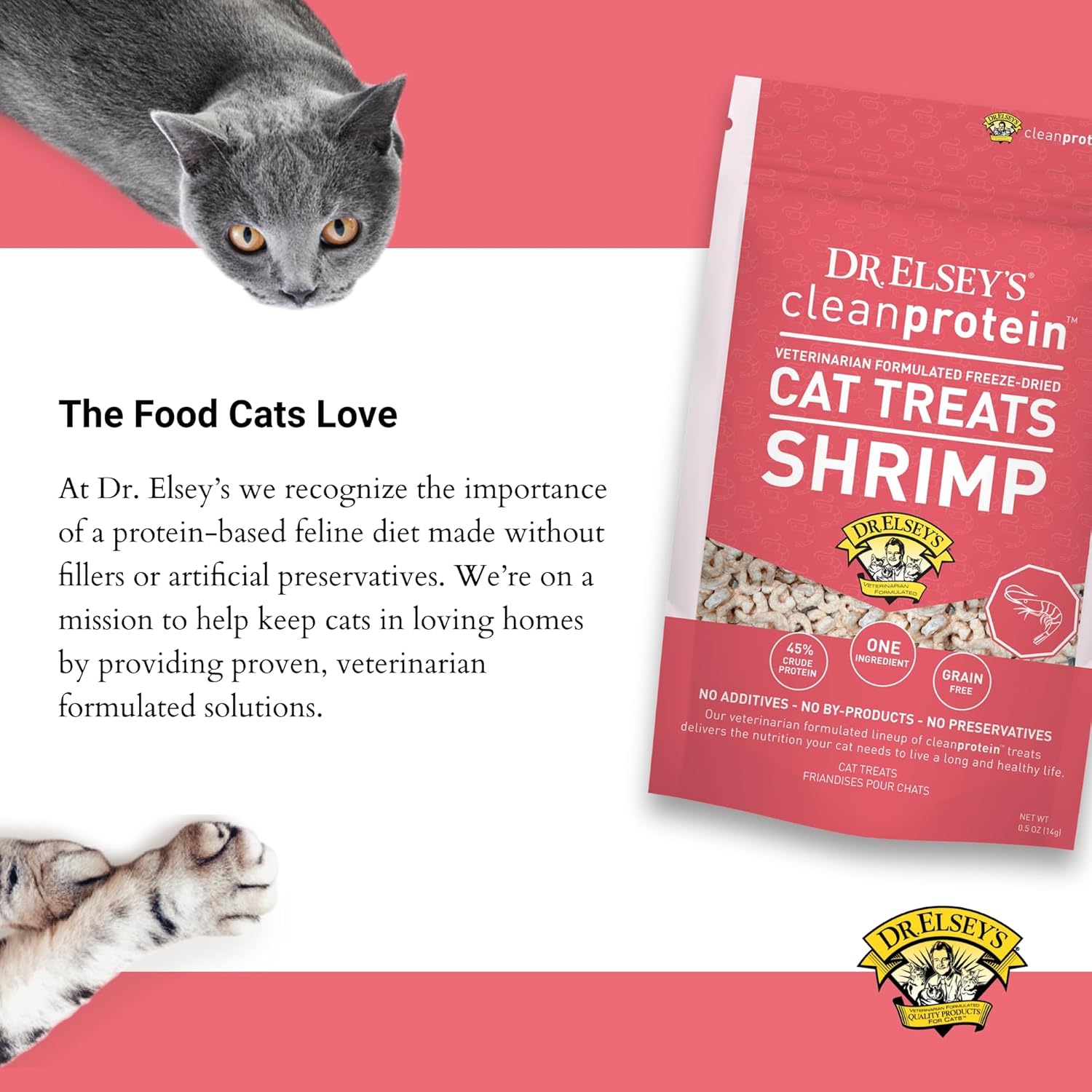 Dr. Elsey's Freeze-Dried Shrimp Cat Treats 0.5 oz R812896