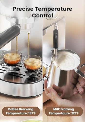 Gevi Espresso Machine 20 Bar with Auto Milk Frother, Stainless Steel D6478