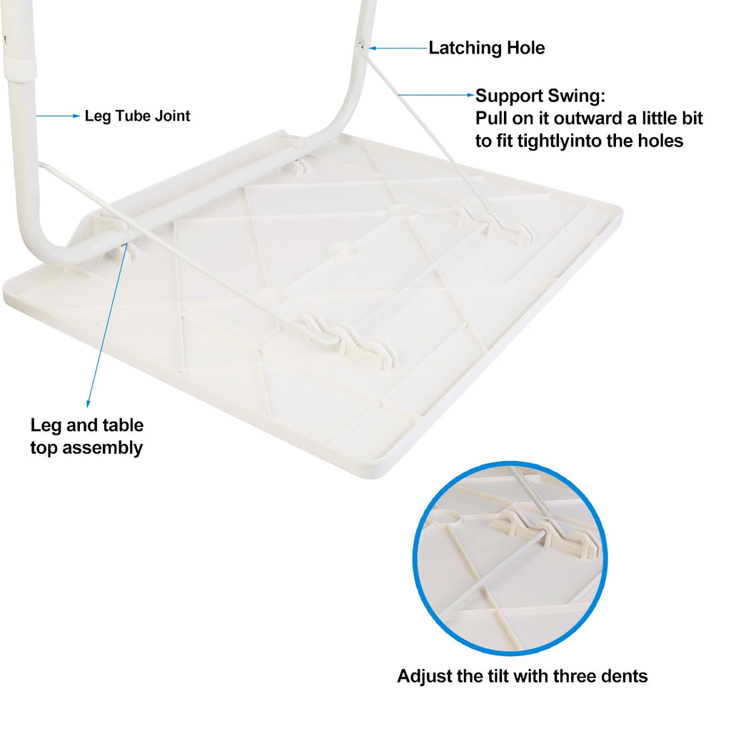 iMounTEK Folding Snack TV Tray Table, Adjustable Height & Angle, 20" x 15" J754