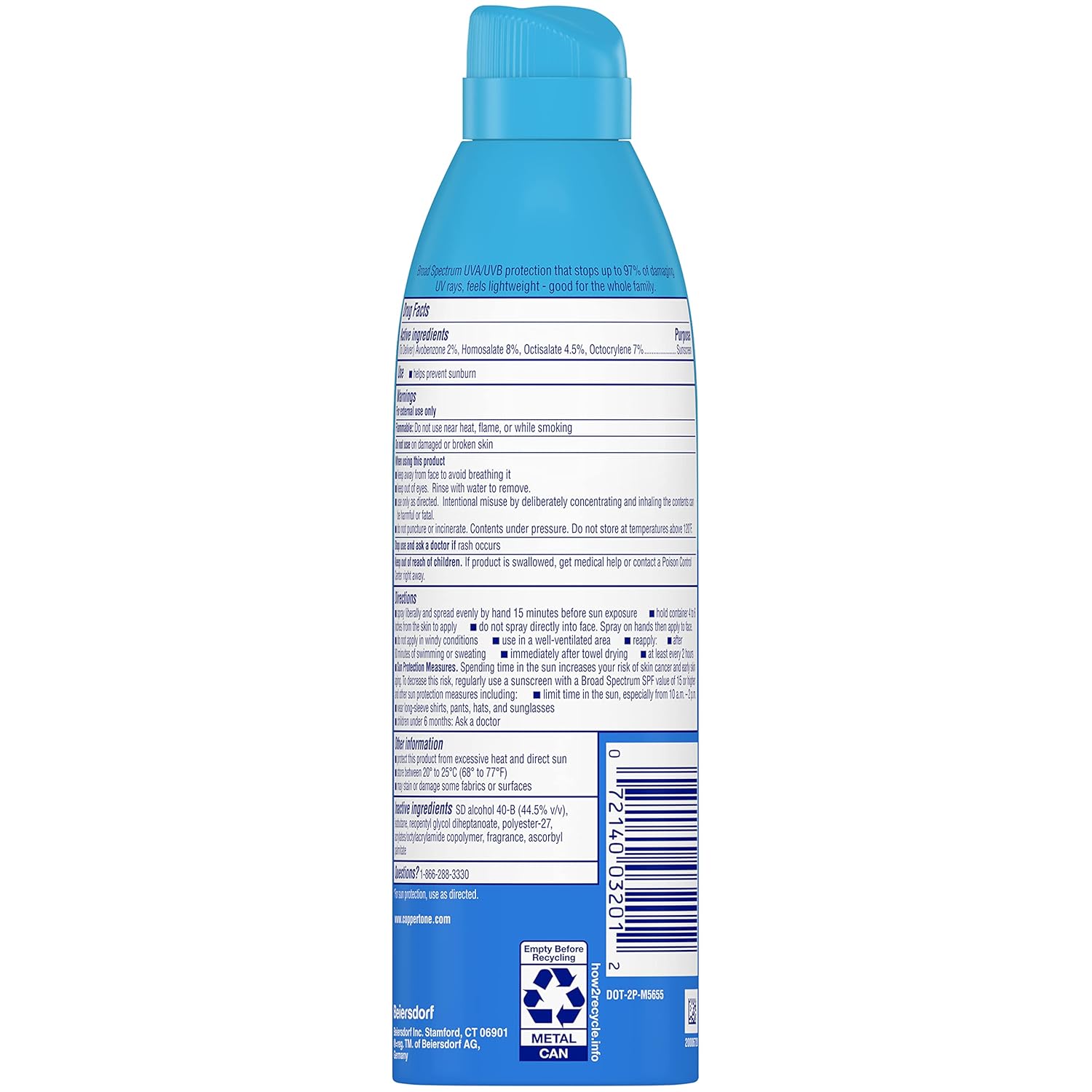 Coppertone Complete Sunscreen Spray SPF 50, 5.5 Oz G965533