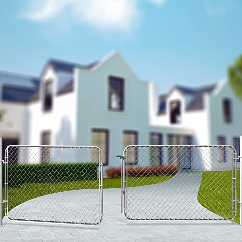 HITTITE Adjustable Chain Link Fence Gate Kit, Anti-Rust Heavy Duty, 26"-72" Wide x 4' High B3905