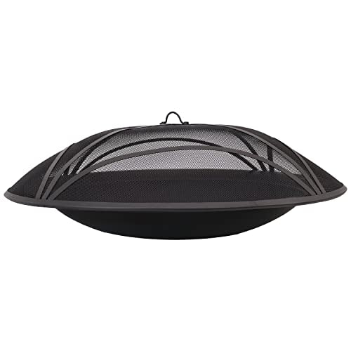 Sunnydaze 23-Inch Replacement Steel Fire Pit Bowl with Spark Screen U786769