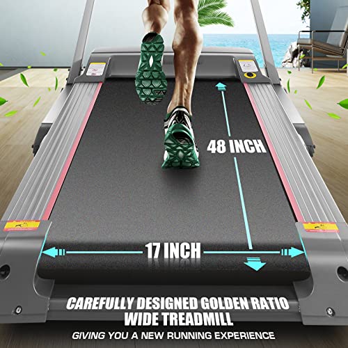 FUNMILY Foldable Treadmill with Auto Incline, 300 lbs Capacity J913908