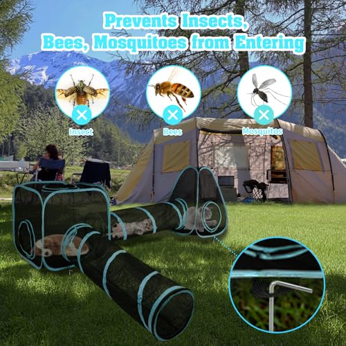 BWOGUE Outdoor Cat Enclosures with Tunnel Portable Pop Up Mesh Playhouse N944931