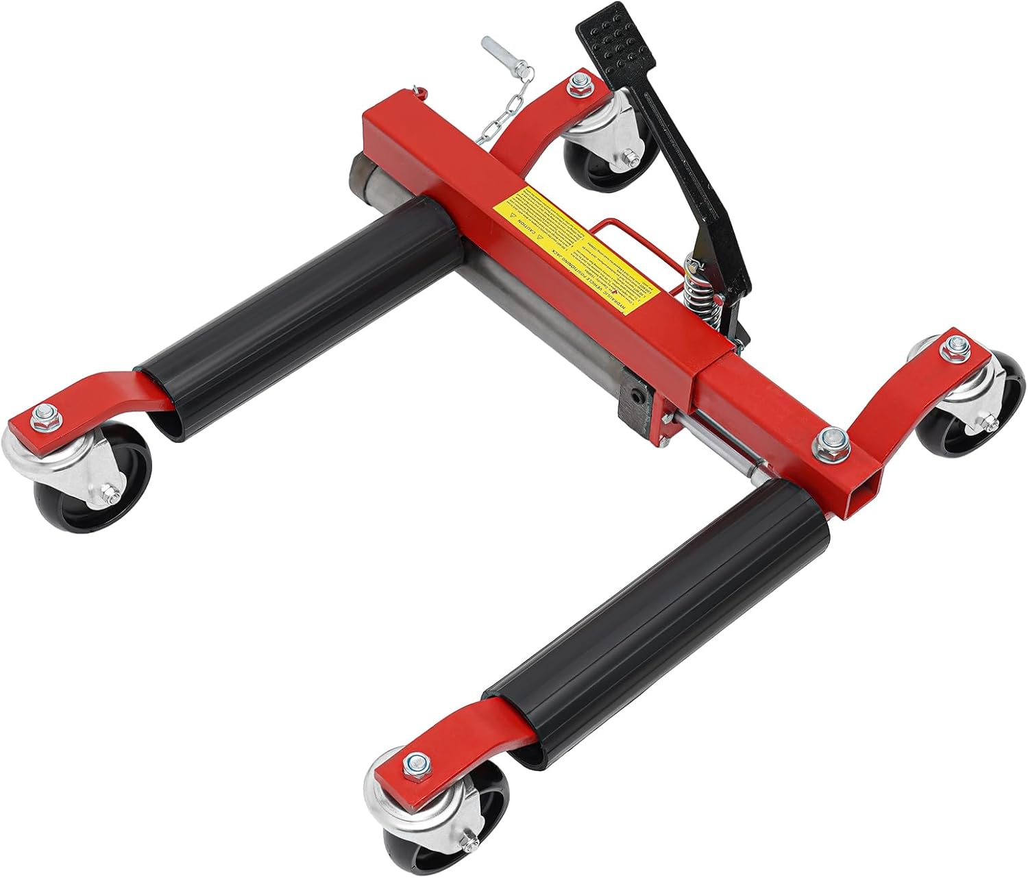 Wheel Dolly 1500LBS Load Capacity Wheel Dolly Car Skate Heavy Duty Vehicle Positioning with Ratcheting Foot Pedal Ratchet Type Tire Skate Tire Jack for Car Truck RV Trailer