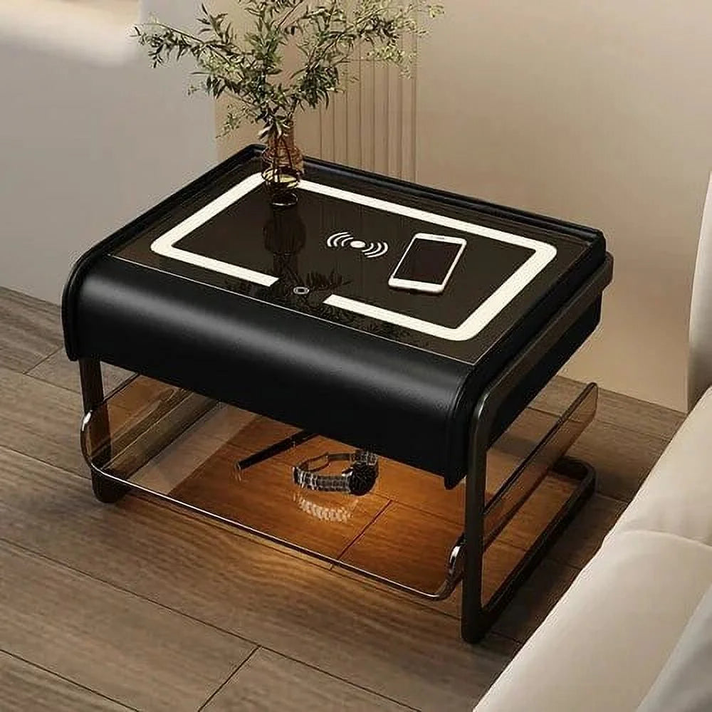 Acrylic Wireless Charging Bedside Table WKNS Q181556