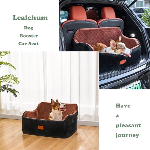 Large Dog Booster Car Seat with Memory Foam Cushion, Black Q2098