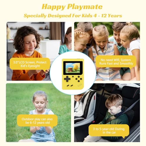 Retro Handheld Games Console with 400 Built-in Games, 3.0 Inch IPS Screen, Gray N346564