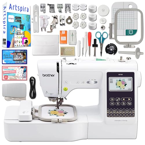 Brother SE700 Combo Embroidery & Sewing Machine with 4" x 4" Embroidery Hoop and 40+ Accessories