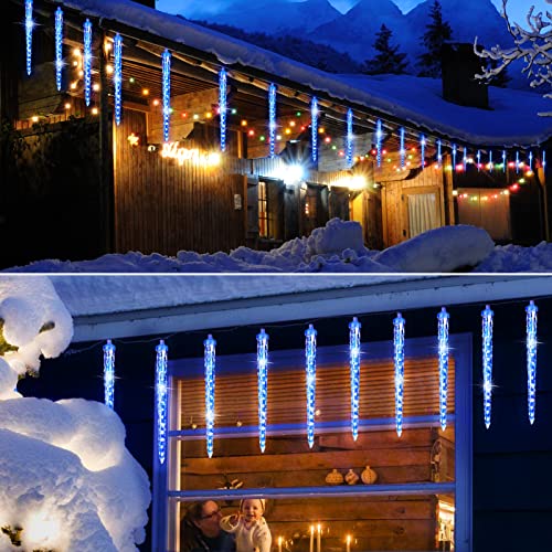 Brightown Christmas Meteor Shower Lights Outdoor 30ft 720 LED Waterproof Blue T277924