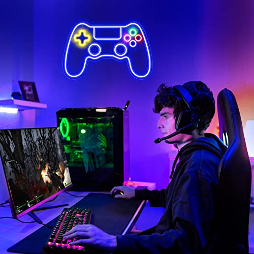 Kavaas Gaming Neon Sign Mushroom Wall Decor for Game Room, Red K6405