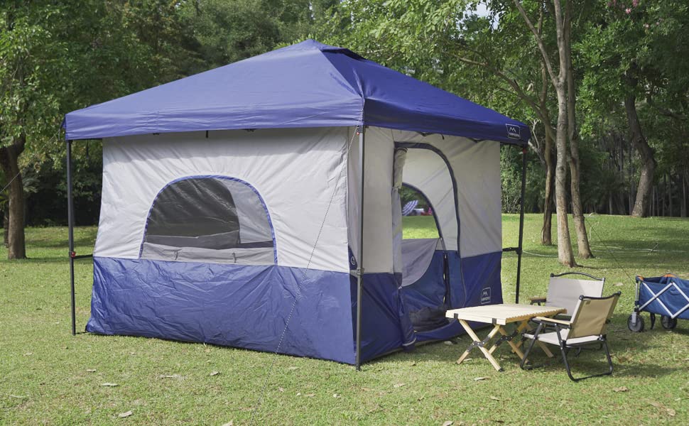 KAMPKEEPER Camping Inner Tent for 10x10 Straight Leg Canopy, Vented Roof, Khaki M60374