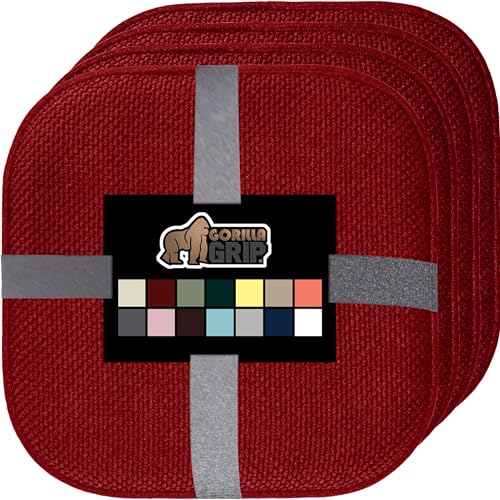 GORILLA GRIP Slip Resistant Chair Cushions, Memory Foam, Set of 2, Beige W525