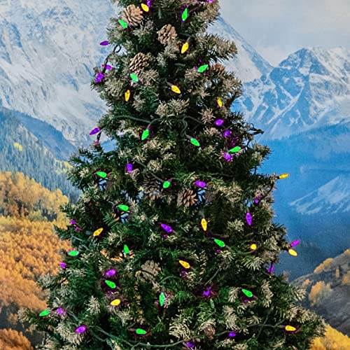 Novelty Lights 24ft 70 LED Purple/Lime Green Halloween String Lights L643884