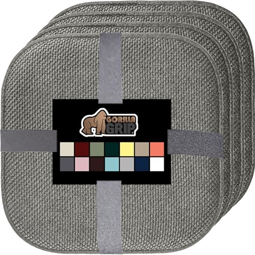 GORILLA GRIP Slip Resistant Chair Cushions, Memory Foam, Set of 2, Beige W525