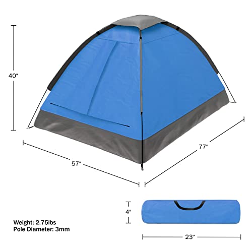 2-Person Dome Tent with Rain Fly and Carrying Bag D783158