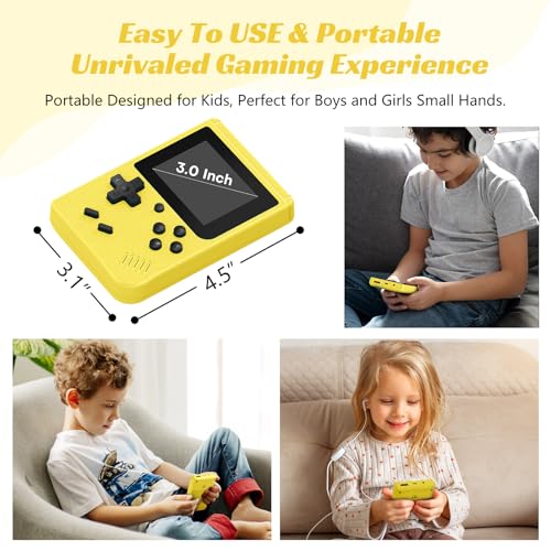 Retro Handheld Games Console with 400 Built-in Games, 3.0 Inch IPS Screen, Gray N346564