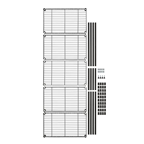 Amazon Basics 3-Shelf Adjustable Steel Wire Rack Storage Shelving, Chrome D243