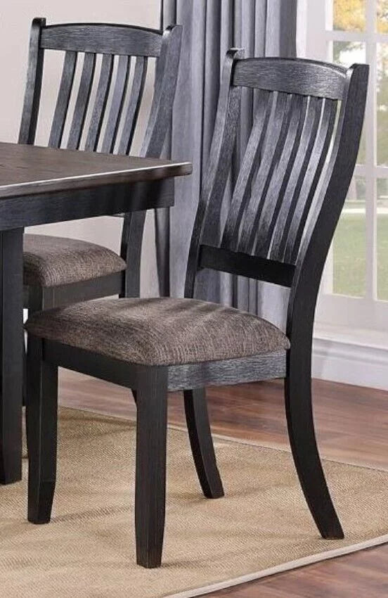 Modern Set of 6 Fabric Upholstered Dining Chairs Dark Coffee P715288