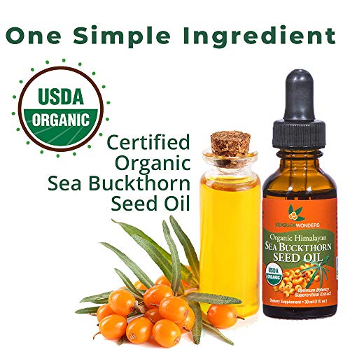 Sea Buckthorn Seed Oil, Certified Organic, 1 FL OZ C110