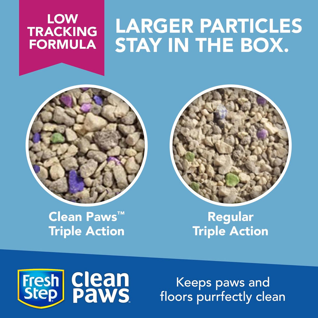 Fresh Step Clean Paws Triple Action Scented Clumping Cat Litter, 22.5 lbs N539