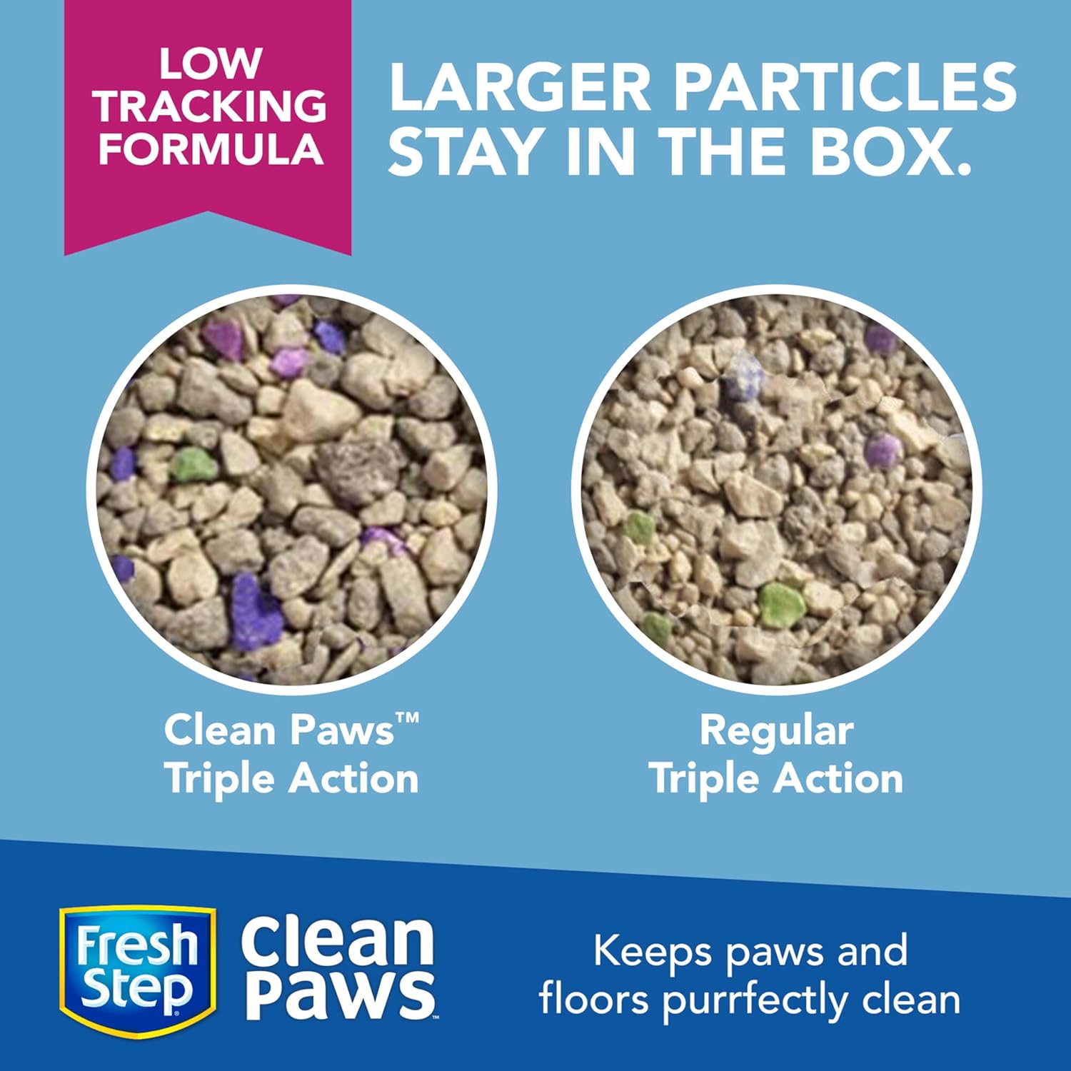 Fresh Step Clean Paws Triple Action Scented Clumping Cat Litter, 22.5 lbs N539