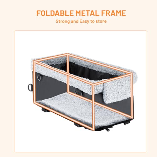 Dog Car Seat for Small Dogs with Metal Frame C180464