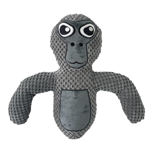 9.8"x11.8" 2023 New Christmas Gorilla Tag plush,Gorilla Plush Stuffed Animal - Anime Cool Huggable Decorative Gorilla Pillow Plushie Gift Toy for Game Fans Creature Lover (Gray)