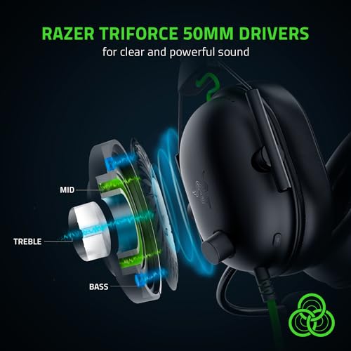 Razer BlackShark V2 X Gaming Headset 7.1 Surround Sound for PC, PS4, PS5, Switch F1650