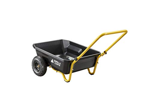 Gorilla Carts GCR-4 Poly Dump Cart, 2-Wheel Garden Wagon, 4 cu ft, 300 lb Capacity R599423